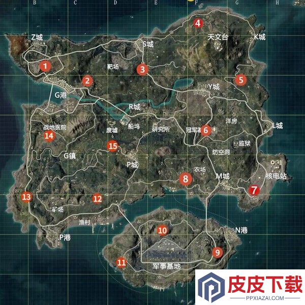 和平精英海岛密室在哪个位置