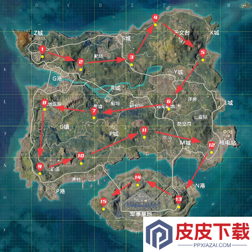 和平精英密室位置图