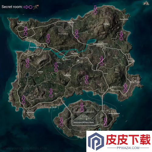 和平精英密室位置图