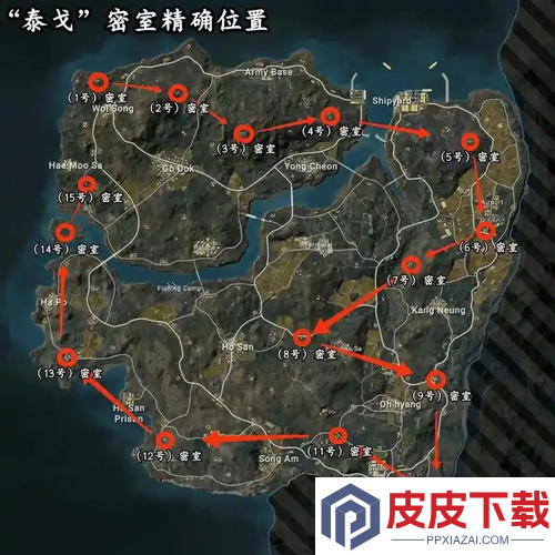 和平精英密室位置图