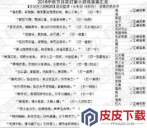 天涯明月刀手游元宵灯谜答案揭晓