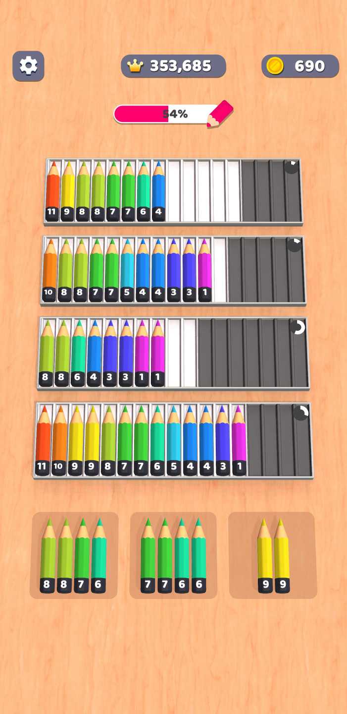 铅笔排序3D（Pencil Sort 3D）