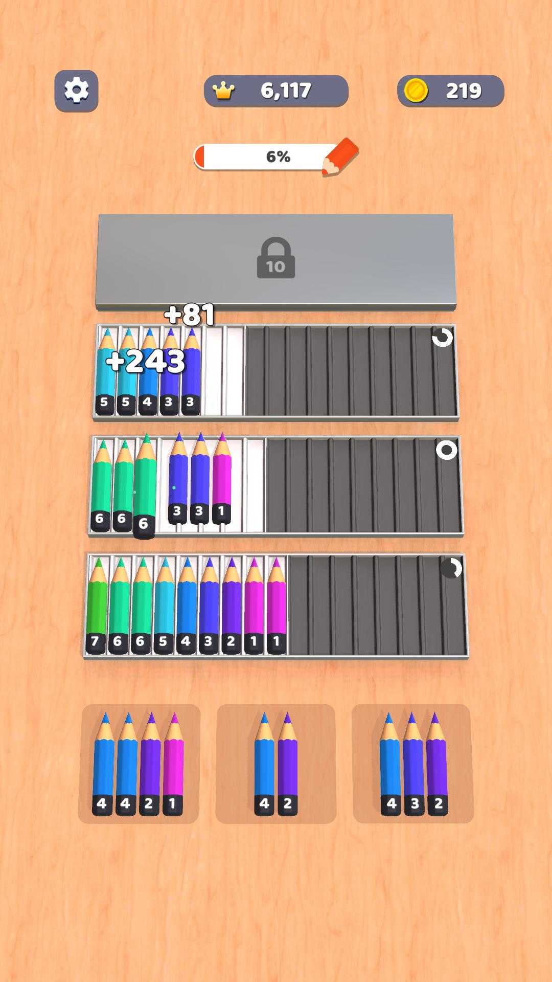 铅笔排序3D（Pencil Sort 3D）